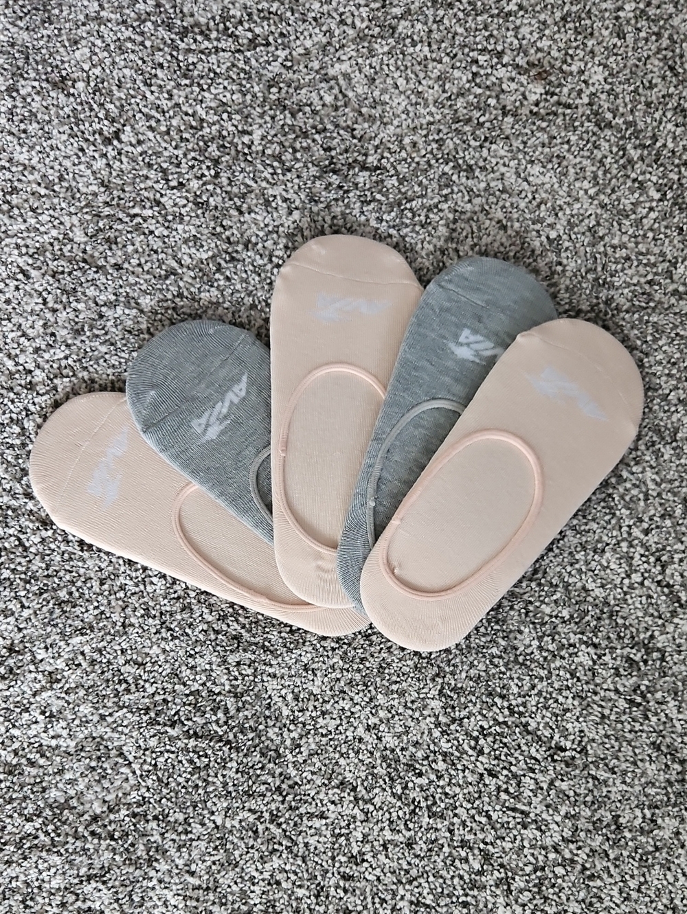 Avia No-Show Liner Socks - Nude and Gray Pack